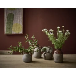 Pomax Vases-EARTH - vase - terracotta - DIA 14 x H 22 cm - chocolat