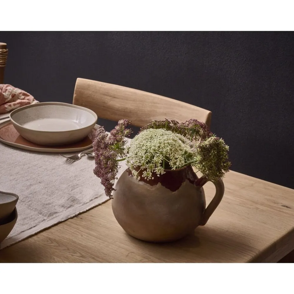 Pomax Vases-EARTH - vase - terracotta - DIA 14 x H 14 cm - chocolat