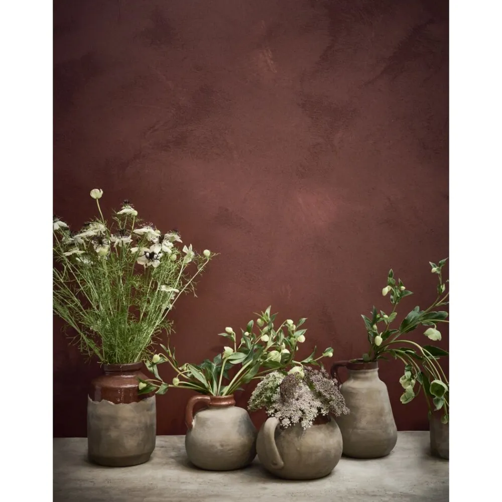Pomax Vases-EARTH - vase - terracotta - DIA 14 x H 22 cm - chocolat