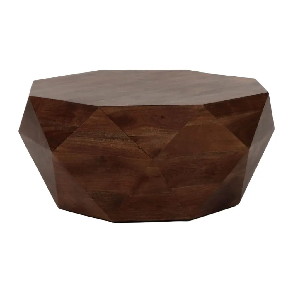 Pomax Tables Basses | Tables-EDENBURG - table basse - bois d'acacia - L 80 x W 80 x H 35 cm - brun