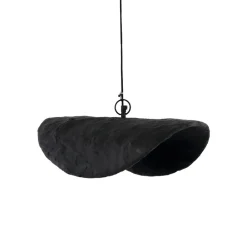 Pomax Suspensions-EIVISSA - suspension - papier mâché - L 45 x W 30 x H 14 cm - noir