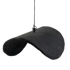 Pomax Suspensions-EIVISSA - suspension - papier mâché - L 58 x W 43 x H 18 cm - noir