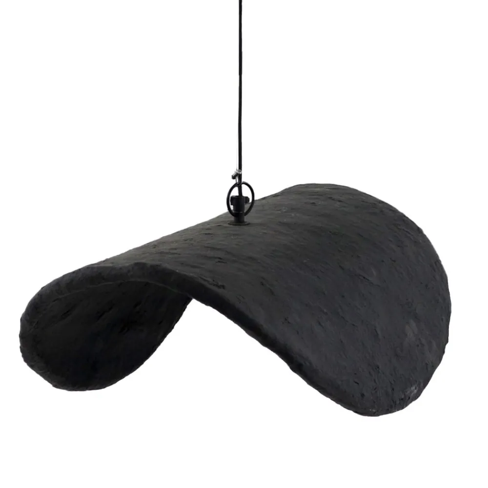 Pomax Suspensions-EIVISSA - suspension - papier mâché - L 58 x W 43 x H 18 cm - noir