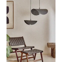 Pomax Suspensions-EIVISSA - suspension - papier mâché - L 45 x W 30 x H 14 cm - noir