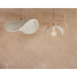 Pomax Suspensions-EIVISSA - suspension - papier mâché - L 58 x W 43 x H 18 cm - beige