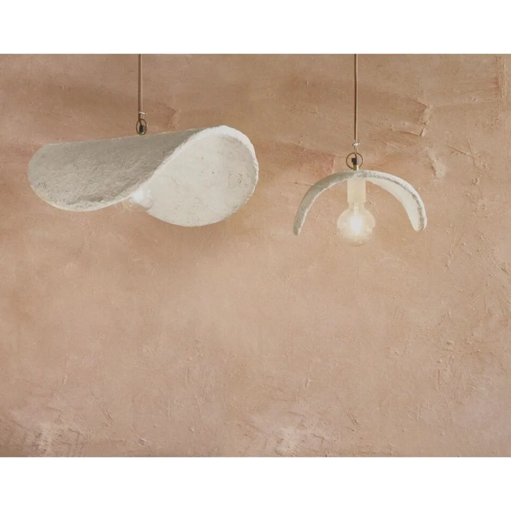 Pomax Suspensions-EIVISSA - suspension - papier mâché - L 45 x W 30 x H 14 cm - beige