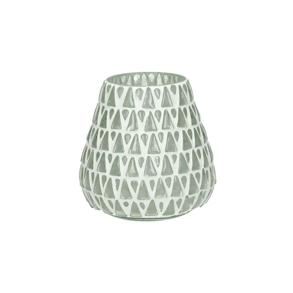 Pomax Photophores / T-lights-ELSA - photophore - verre - DIA 12 x H 12 cm - blanc