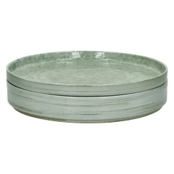 Pomax Vaisselle-EPICES - blate - porcelaine - DIA 27 x H 4,3 cm - vert foncé