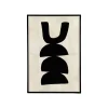 Pomax Tableau / Déco Murale-EQUILIBRO - toile avec cadre - canvas / bois - L 60 x W 4,3 x H 90 cm - noir