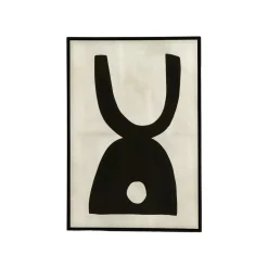 Pomax Tableau / Déco Murale-EQUILIBRO - toile avec cadre - canvas / bois - L 60 x W 4,3 x H 90 cm - noir