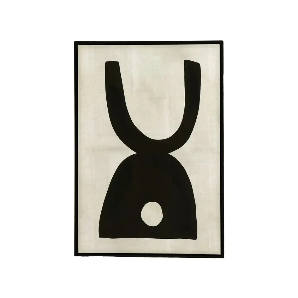 Pomax Tableau / Déco Murale-EQUILIBRO - toile avec cadre - canvas / bois - L 60 x W 4,3 x H 90 cm - noir