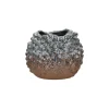 Pomax Vases-ESPINA - vase - grès - DIA 15 x H 12 cm - gris bleu