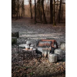 Pomax Vases-ESPINA - vase - grès - DIA 18 x H 18,5 cm - gris bleu