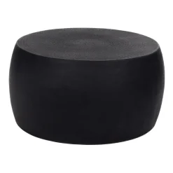 Pomax Tables Basses | Tables-ESTHER - table basse - aluminium - DIA 70 x H 36 cm - noir