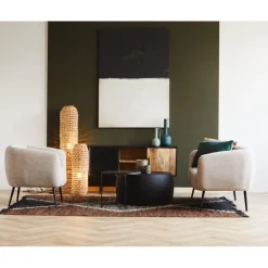 Pomax Tables Basses | Tables-ESTHER - table basse - aluminium - DIA 70 x H 36 cm - noir