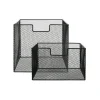 Pomax Concepts Modulaires-ESZENTIAL - set/2 paniers - métal - L 31,5 x W 29,5 x H 17,5/27,5 cm - noir