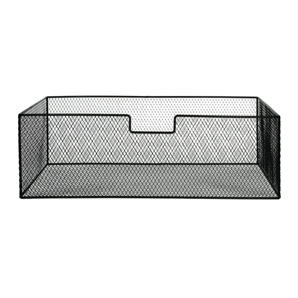 Pomax Concepts Modulaires-ESZENTIAL - set/2 paniers - métal - L 55/56 x W 29/30 x H 17,5/27,5 cm - noir