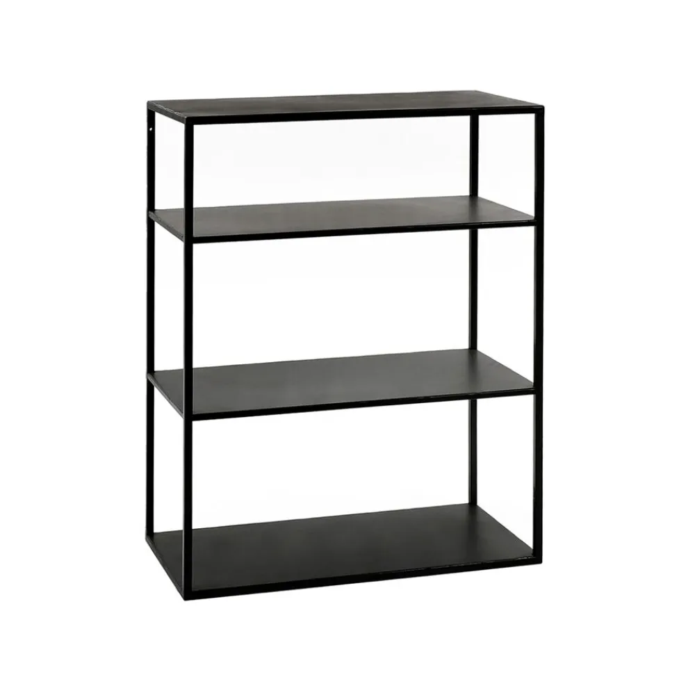 Pomax Étagères-ESZENTIAL - étagère - métal - L 60 x W 30 x H 80 cm - noir