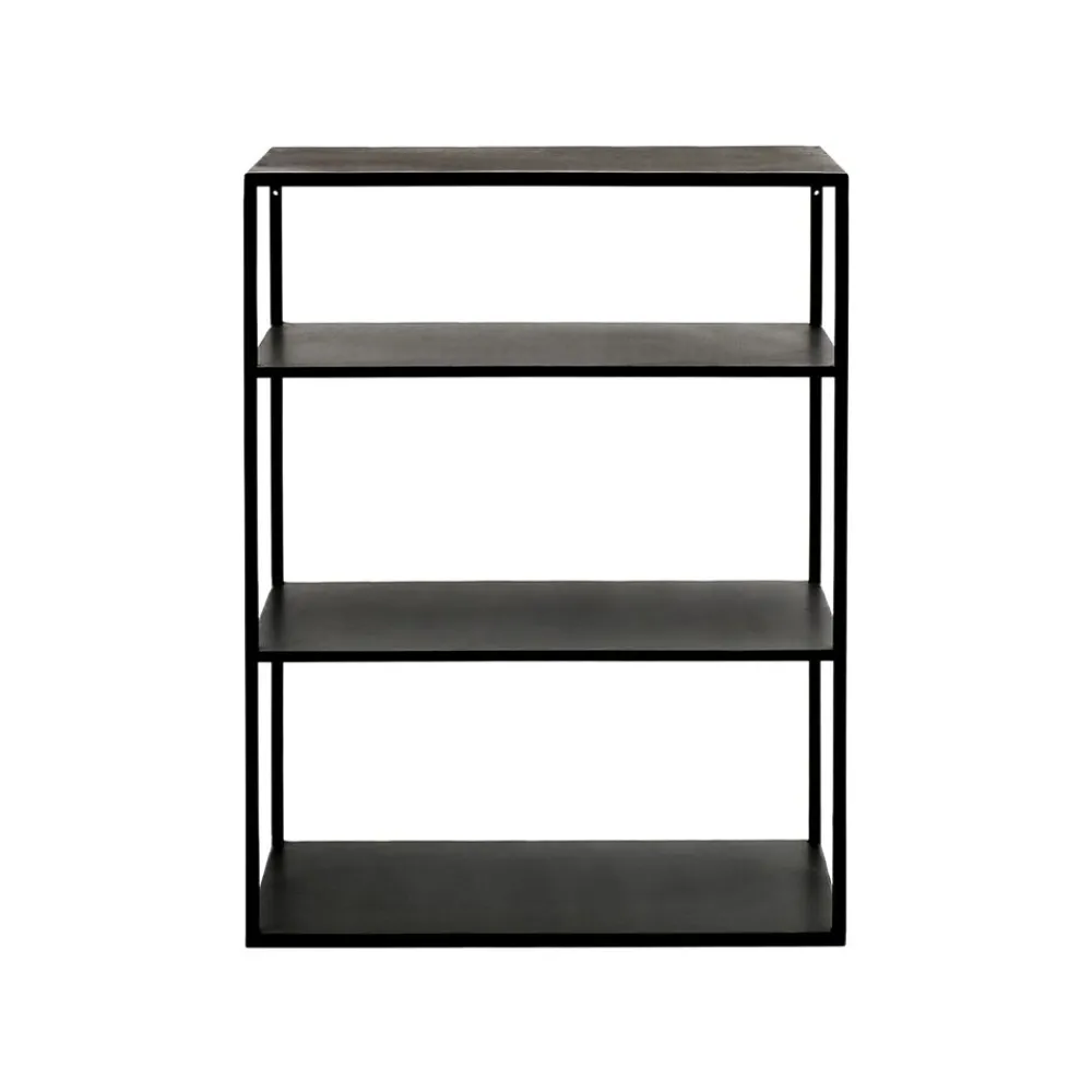 Pomax Étagères-ESZENTIAL - étagère - métal - L 60 x W 30 x H 80 cm - noir