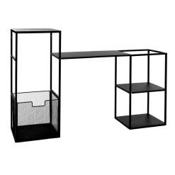 Pomax Étagères Murales | Étagères-ESZENTIAL - étagère - métal - L 34,5 x W 30 x H 60 cm - noir