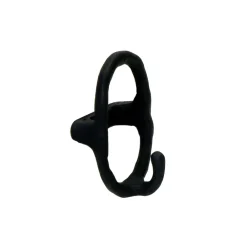 Pomax Crochets Et Porte-manteaux-EVANNA - crochet mural - aluminium - L 6 x W 4,5 x H 8,8 cm - noir
