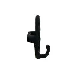Pomax Crochets Et Porte-manteaux-EVANNA - crochet mural - aluminium - L 6 x W 4,5 x H 8,8 cm - noir