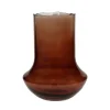 Pomax Vases-FAMIGLIA - vase - verre - DIA 23 x H 30 cm - ambre