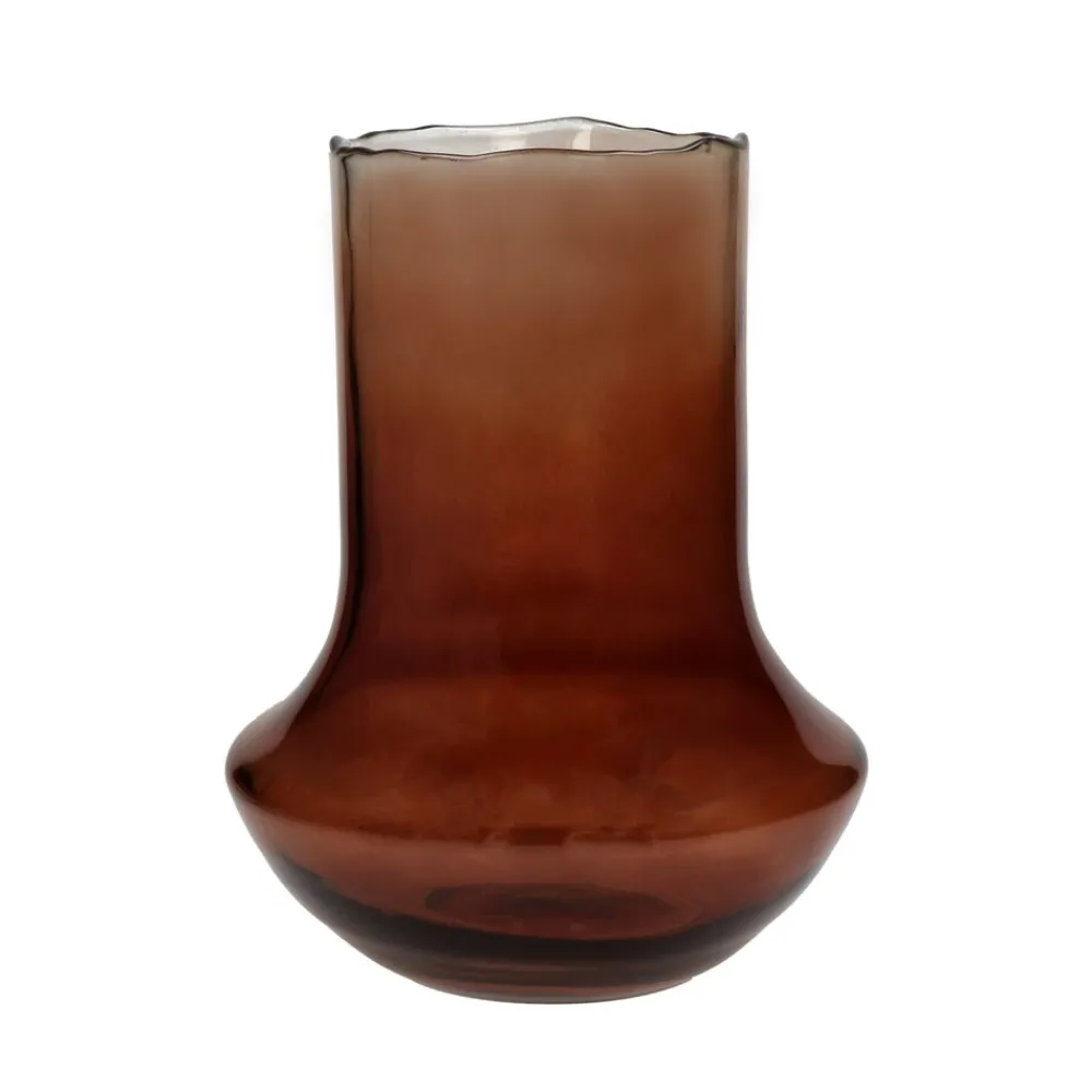 Pomax Vases-FAMIGLIA - vase - verre - DIA 23 x H 30 cm - ambre