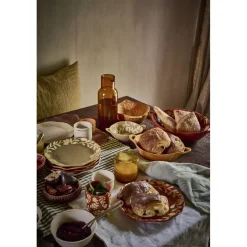 Pomax Linge De Table-FARFALLE - set de table - lin / coton - L 45 x W 35 cm - rouille