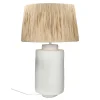 Pomax Lampes De Table-FELISA - lampe de table - papier mâché / métal - DIA 40 x H 62 cm - blanc