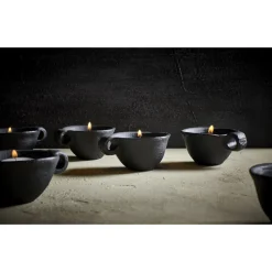 Pomax Photophores / T-lights-FINN - photophore - aluminium - L 9 x W 7,5 x H 4 cm - noir