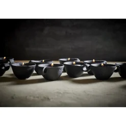 Pomax Photophores / T-lights-FINN - photophore - aluminium - L 9 x W 7,5 x H 4 cm - noir