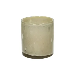 Pomax Bougies-FIRENZE - bougie 3 mèches - cire de paraffine / verre - DIA 12,5 x H 14 cm - beige