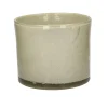 Pomax Photophores / T-lights-FIRENZE - photophore - verre - DIA 23 x H 20 cm - beige