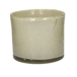 Pomax Photophores / T-lights-FIRENZE - photophore - verre - DIA 23 x H 20 cm - beige