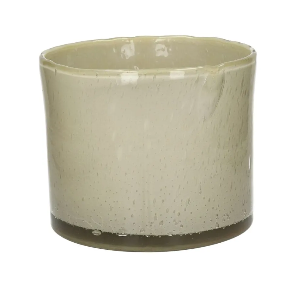 Pomax Photophores / T-lights-FIRENZE - photophore - verre - DIA 23 x H 20 cm - beige