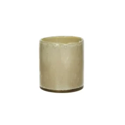 Pomax Photophores / T-lights-FIRENZE - photophore - verre - DIA 12,5 x H 14 cm - beige