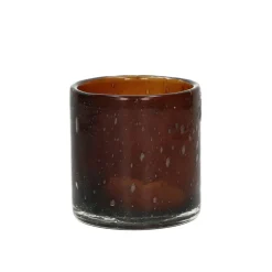 Pomax Photophores / T-lights-FIRENZE - photophore - verre - DIA 8,5 x H 10 cm - rouille