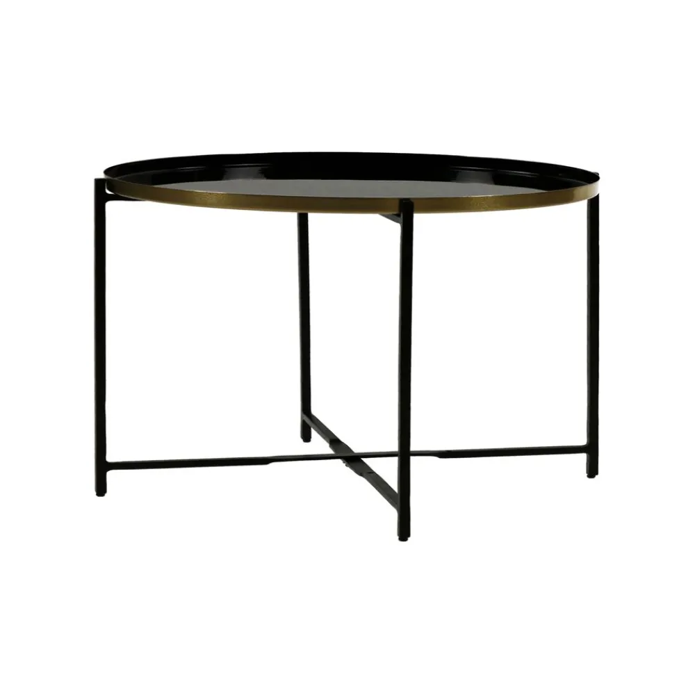 Pomax Concepts Modulaires-FLEX - plateau L - email - métal - DIA 65,5 x H 2 cm - noir