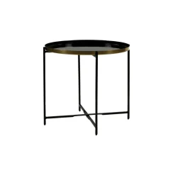 Pomax Concepts Modulaires-FLEX - plateau S- email - métal - DIA 45 x H 2 cm - noir