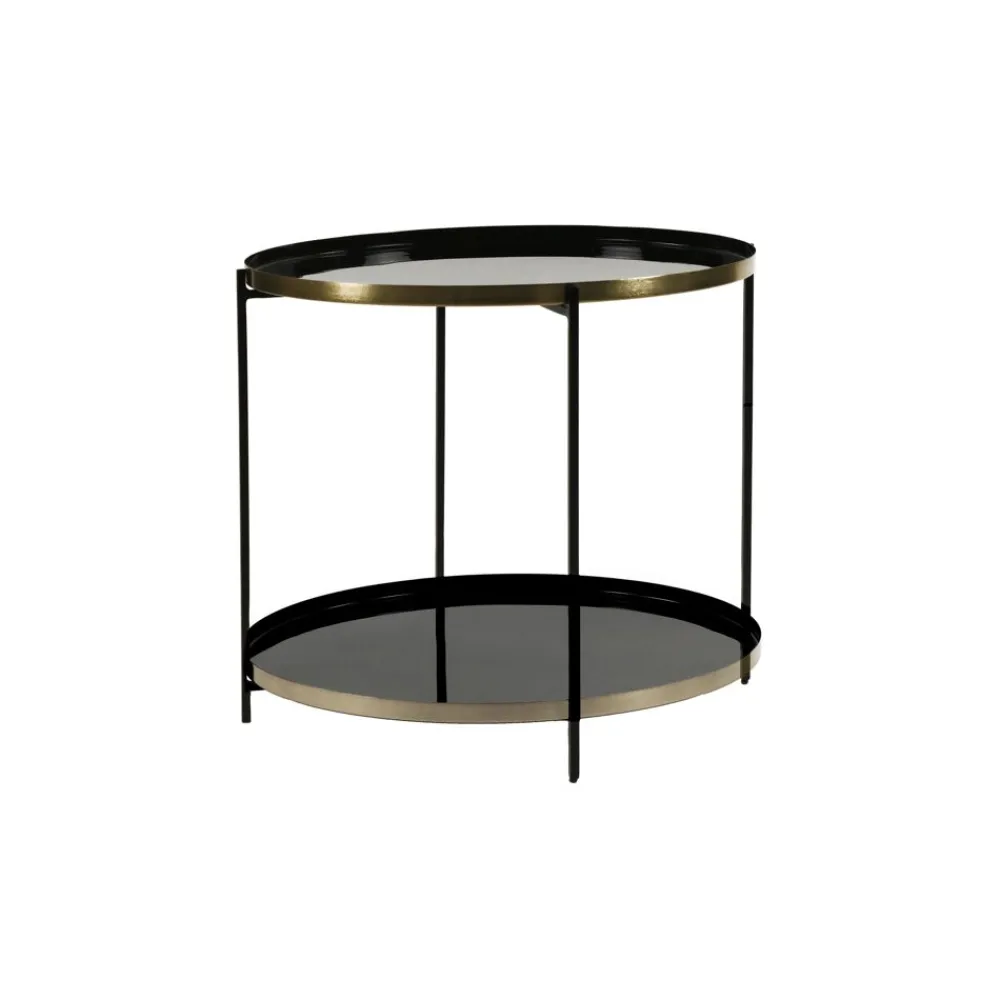 Pomax Concepts Modulaires-FLEX - plateau S- email - métal - DIA 45 x H 2 cm - noir