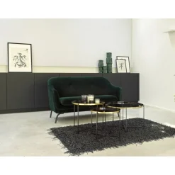 Pomax Concepts Modulaires-FLEX - plateau S- email - métal - DIA 45 x H 2 cm - noir