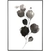 Pomax Tableau / Déco Murale-FLOR - toile avec cadre - canvas / bois - L 100 x W 4,3 x H 140 cm - noir