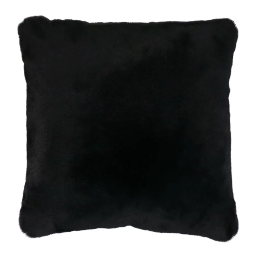 Pomax Coussins-FLUF - coussin - acrylique / polyester - L 45 x W 45 cm - noir