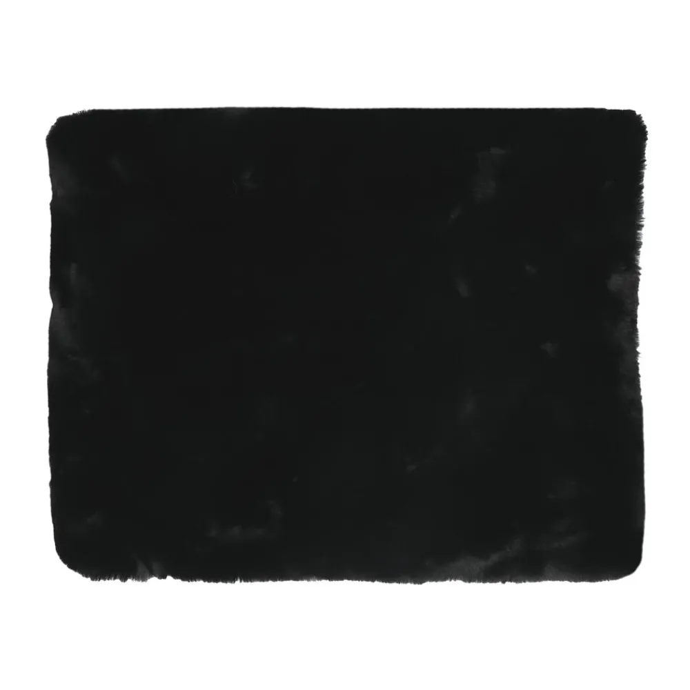 Pomax Plaids-FLUF - plaid - acrylique / polyester - L 120 x W 160 cm - noir