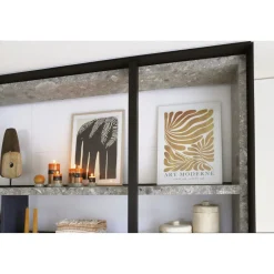 Pomax Tableau / Déco Murale-FOLLAR - toile encadrée avec verre - canvas / verre - L 52,5 x W 3 x H 72,5 cm - safran