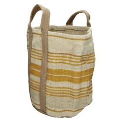 Pomax Bols & Paniers-FOLLINA - panier - jute / coton - L 60 x W 43 cm - jaune
