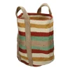 Pomax Bols & Paniers-FOLLINA - panier - jute / coton - L 60 x W 43 cm - mix de couleurs