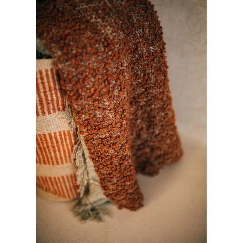 Pomax Bols & Paniers-FOLLINA - panier - jute / coton - L 60 x W 43 cm - terracotta