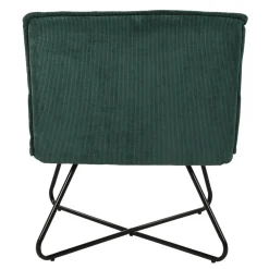 Pomax Canapés-FORREST - chaise relax - tissu / métal - L 66 x W 68 x H 77 cm - vert forêt